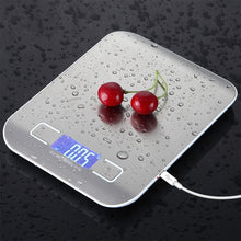 Load image into Gallery viewer, Stainless Steel Digital USB Kitchen Scales 10kg/5kg Electronic Precision postal Food Diet scale for Cooking Baking Measure Tools