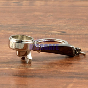 Creative Barista Coffee Tamper Keychain Coffee Machine Handle Moka Pitcher Keyring Portable Coffeeware Espresso Accessories Gift