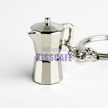 Load image into Gallery viewer, Creative Barista Coffee Tamper Keychain Coffee Machine Handle Moka Pitcher Keyring Portable Coffeeware Espresso Accessories Gift
