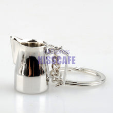 Load image into Gallery viewer, Creative Barista Coffee Tamper Keychain Coffee Machine Handle Moka Pitcher Keyring Portable Coffeeware Espresso Accessories Gift