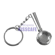 Load image into Gallery viewer, Creative Barista Coffee Tamper Keychain Coffee Machine Handle Moka Pitcher Keyring Portable Coffeeware Espresso Accessories Gift